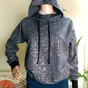 Material Girl sparkle hoodie sweater